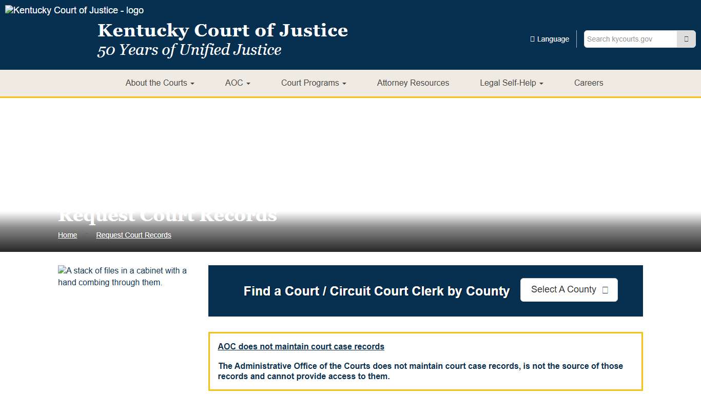 Request Court Records - Kentucky Court of Justice