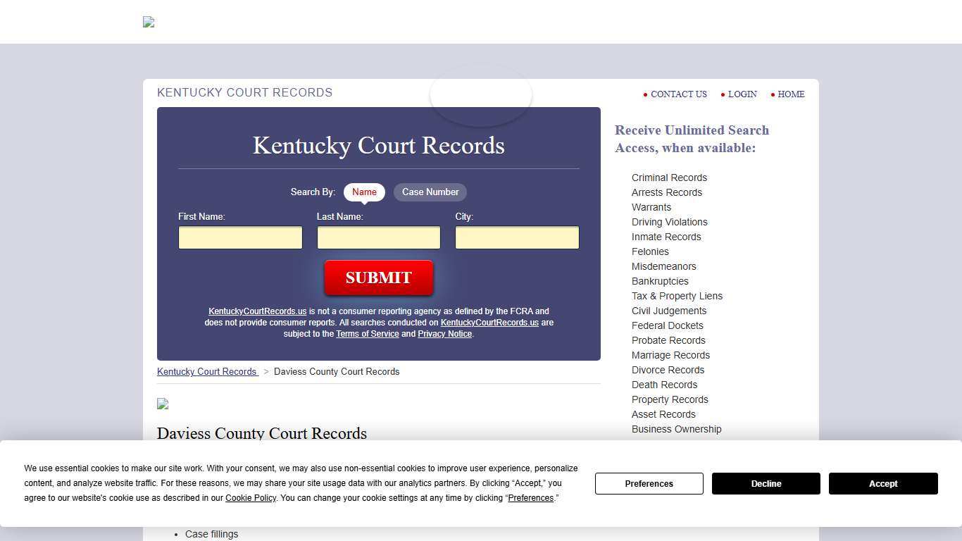 Daviess County Court Records | KentuckyCourtRecords.us